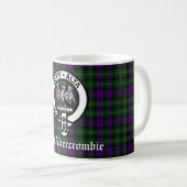 Clan Abercrombie Wappen Abzeichen & Tartan Kaffeetasse (VorderseiteRechts)