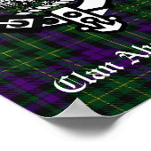 Clan Abercrombie Wappen Abzeichen & Tartan Poster (Ecke)