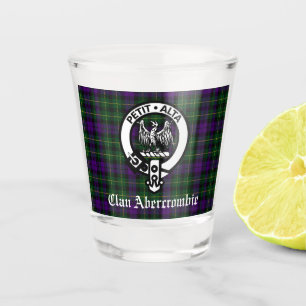 Clan Abercrombie Wappen Abzeichen & Tartan Schnapsglas