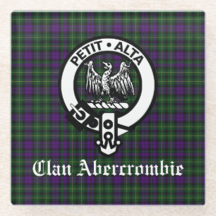 Clan Abercrombie Wappen & Tartan Glasuntersetzer