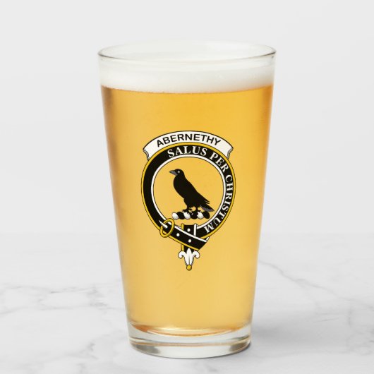 Clan Abernethy Beer Glass Glas (Vorne (Gefüllt))