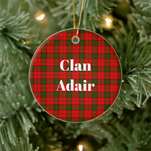 Clan Adair Tartan Keramik Ornament (Baum)