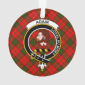 Clan Adair Tartan und Wappen Ornament (Rückseite)