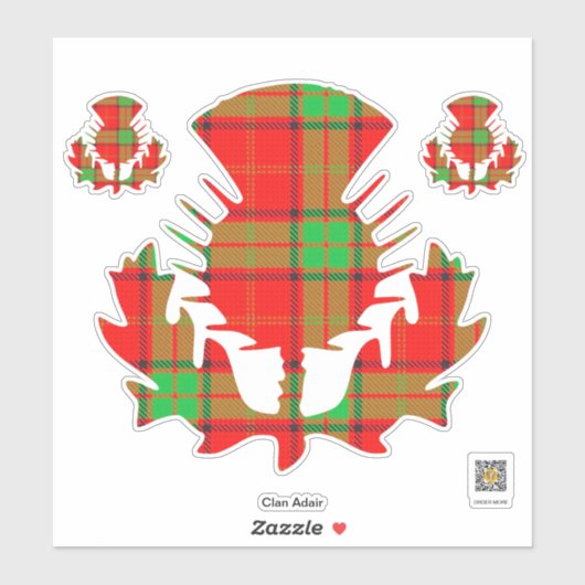 Clan Adair Thistle Sticker (Blatt)