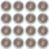 Clan Adair Wappen & Tartan Knot Aufkleber (Vorderseite)