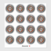 Clan Adair Wappen & Tartan Knot Aufkleber (Blatt)