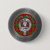 Clan Adair Wappen & Tartan Knot Button (Vorderseite)