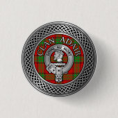 Clan Adair Wappen & Tartan Knot Button (Vorderseite)