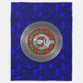 Clan Adair Wappen & Tartan Knot Fleecedecke (Vorderseite)