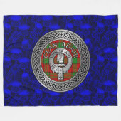 Clan Adair Wappen & Tartan Knot Fleecedecke (Vorderseite (Horizontal))