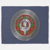 Clan Adair Wappen & Tartan Knot Fleecedecke (Vorderseite (Horizontal))