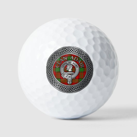 Clan Adair Wappen & Tartan Knot Golfball (Vorderseite)