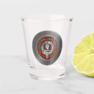 Clan Adair Wappen & Tartan Knot Schnapsglas