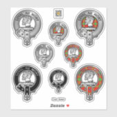 Clan Adair Wappen & Tartan Sticker (Blatt)