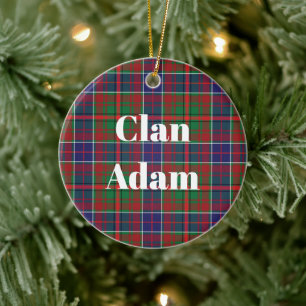 Clan Adam Ancient Tartan Keramik Ornament