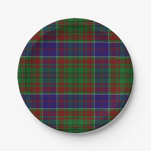 Clan Adams Tartan Pappteller (Vorderseite)