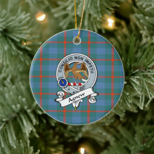 Clan Agnew Ancient Abzeichen Tartan Kariert Keramik Ornament
