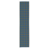 Clan Agnew Blue und Green Scottish Tartan Kurzer Tischläufer (Vorderseite)