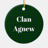 Clan Agnew Hunting Tartan Keramik Ornament (Vorne)