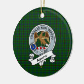 Clan Agnew Junting Abzeichen Tartan Kariert Keramik Ornament (Links)