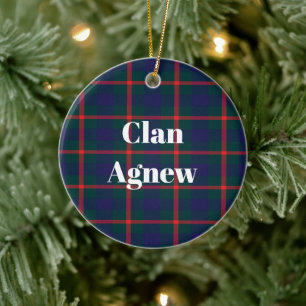 Clan Agnew Tartan Keramik Ornament