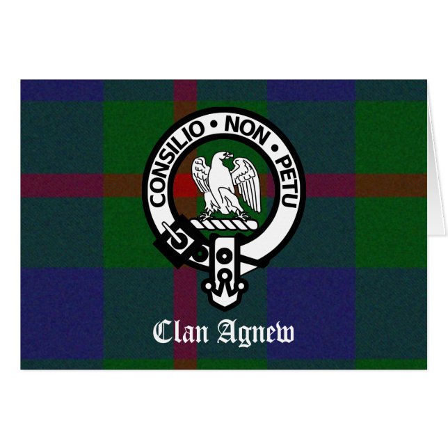 Clan Agnew Tartan Wappen (Vorderseite (Horizontal))