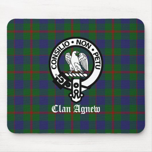 Clan Agnew Tartan Wappen benutzerdefinierbar Mousepad (Vorne)