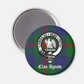 Clan Agnew Tartan Wappen Magnet (Vorderseite/Rückseite)