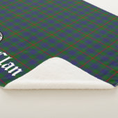 Clan Agnew Wappen Abzeichen und Tartan Sherpadecke (3/4)