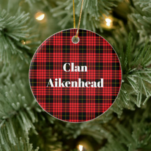 Clan Aikenhead Tartan Keramik Ornament