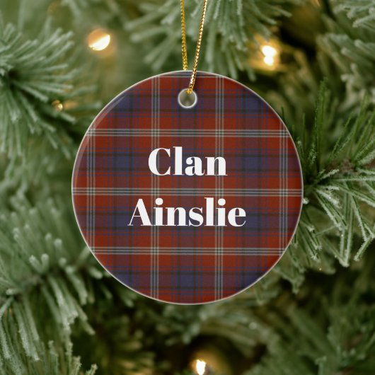 Clan Ainslie Ancient Tartan Keramik Ornament (Baum)
