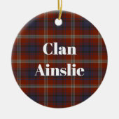 Clan Ainslie Ancient Tartan Keramik Ornament (Vorne)