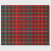 Clan Ainslie Tartan Red and Green Kariert Geschenkpapier (Flach)