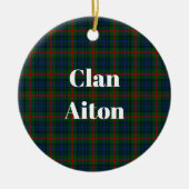 Clan Aiton Tartan Keramik Ornament (Vorne)