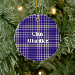 Clan Allardice Tartan Keramik Ornament