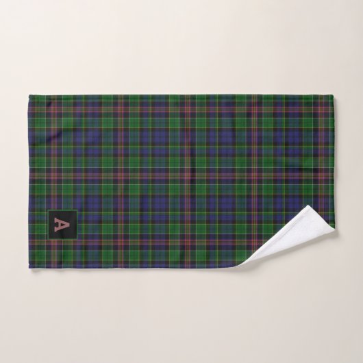 Clan Allison Tartan Kariert Mit Monogramm Badhandtuch Set (Handtuch)