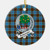 Clan Anderson Abzeichen Tartan Kariert Keramik Ornament (Vorne)