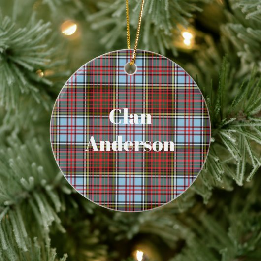 Clan Anderson Ancient Tartan Keramik Ornament (Baum)