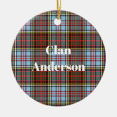 Clan Anderson Ancient Tartan Keramik Ornament (Vorne)