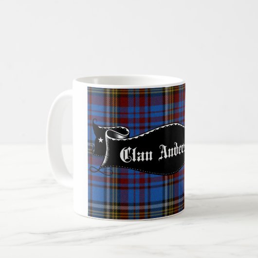 Clan Anderson Banner Kaffeetasse (Vorderseite Links)