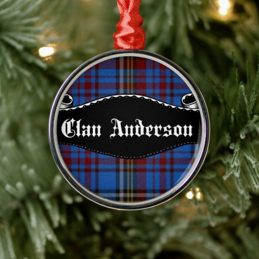 Clan Anderson Banner Silbernes Ornament (Baum)