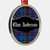 Clan Anderson Banner Silbernes Ornament (Rechts)