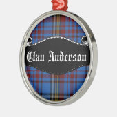 Clan Anderson Banner Silbernes Ornament (Links)