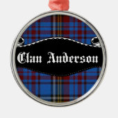 Clan Anderson Banner Silbernes Ornament (Vorne)