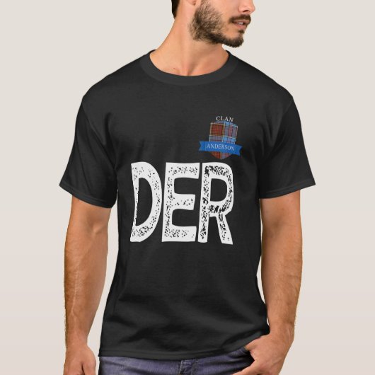Clan Anderson D und E und R Familien-Matching T-Shirt (Vorderseite)