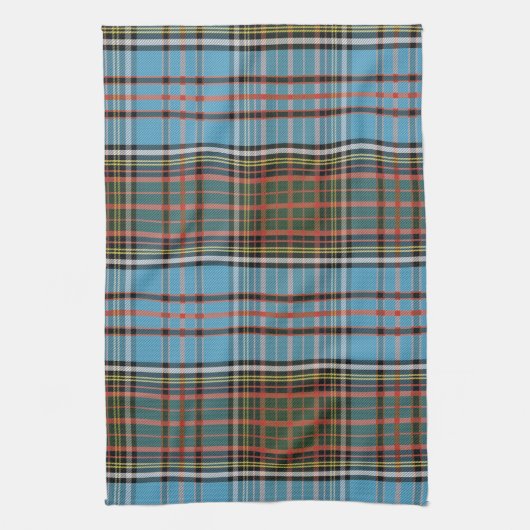 Clan Anderson Kariert Tartan Aquamarin Brown Karo Geschirrtuch (Vertikal)