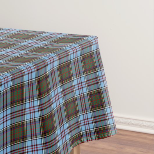 Clan Anderson Light Blue Scottish Tartan Tischdecke (Beispiel)