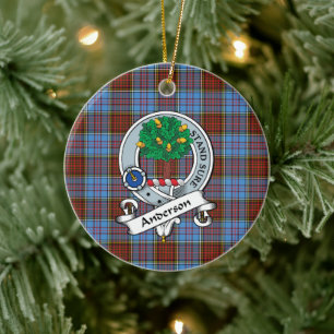 Clan Anderson Modern Abzeichen Tartan Kariert Keramik Ornament