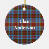 Clan Anderson Modern Tartan Keramik Ornament (Vorne)