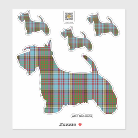 Clan Anderson Scottie Sticker (Blatt)